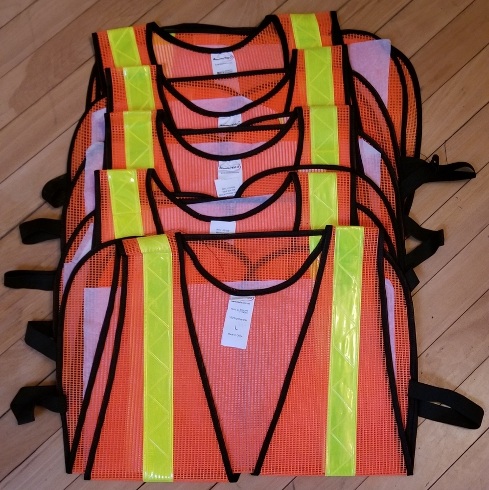AllSafe AMC Reflective Safety Vest Hi-Vis Lot of 5